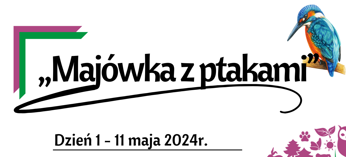 Majówka z Ptakami - plakat informacyjny