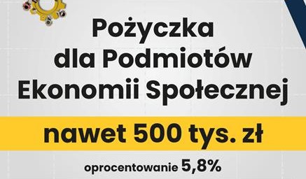 Pożyczka dla podmiotów ekonomii społecznej - plakat informacyjny